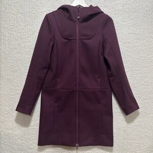 Lululemon City Softshell Tweed Jacket Coat Plum Purple Hooded FullZip Size‎ 4
